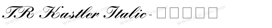TR Kastler Italic字体转换